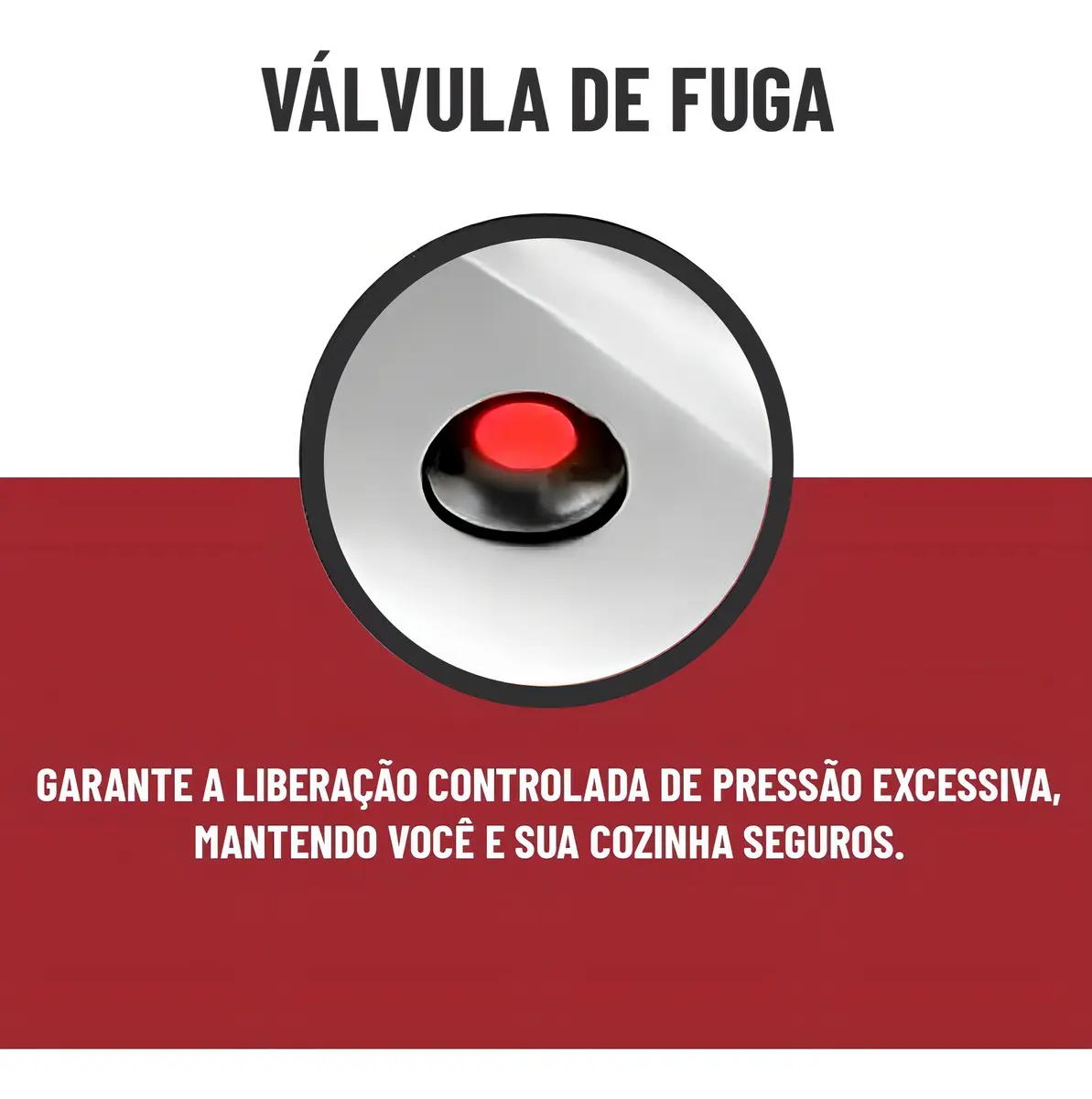 Detalhes da panela de pressão vermelha, imagem 6